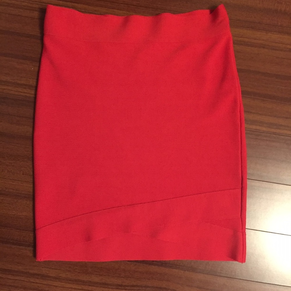 BCBGMaxAzria Red Bandage Skirt